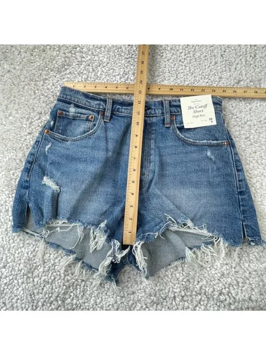 Abercrombie & Fitch The Cutoff Short High Rise Distress Womens 28/6 - Picture 8 of 9